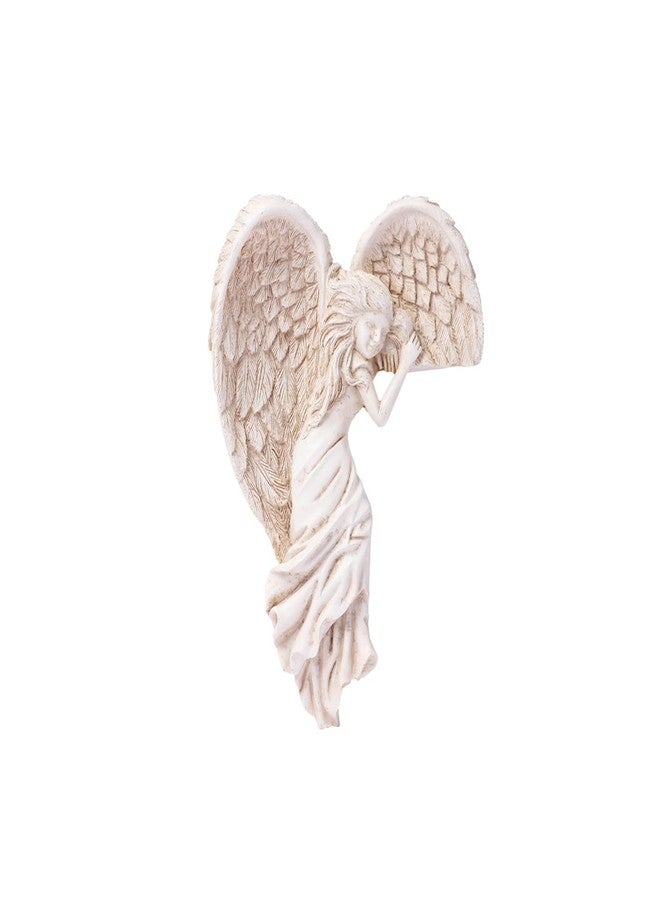 WEAXIO 1pc Elegant Guardian Angel Sculpture - Handcrafted Resin Winged Figurine Wall Art, Vintage Doorway Decor for Home, Office, Living Room & Spiritual Spaces - Image 1
